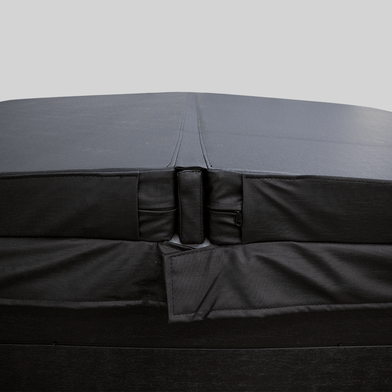 2.14m x 2.14m - USA-Made Spa Pool Cover - Midnight Black