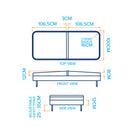 1m x 2.16m - Charcoal - Alpine Spa Cover