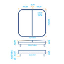 2.25m x 2.25m - Charcoal - Alpine Spas Cover (22cm Radius)