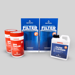 2 x Platinum Microban Filter, Filter Cleaner & 2kg Chlorine Subscription Pack.