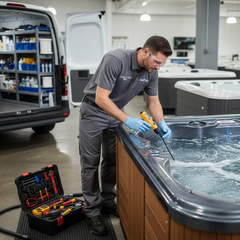 A hot tub technician